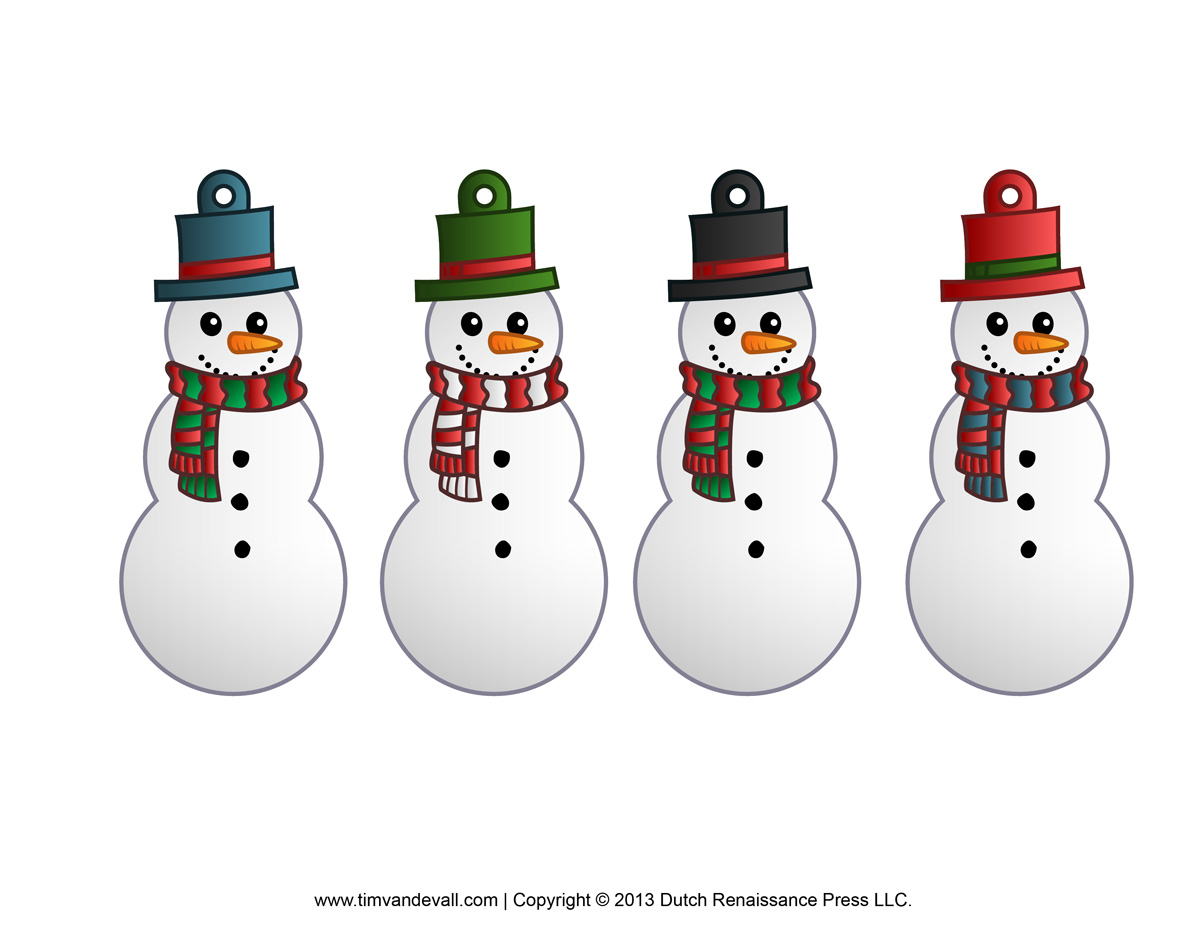 printable snowman clipart, template & coloring pages for kids